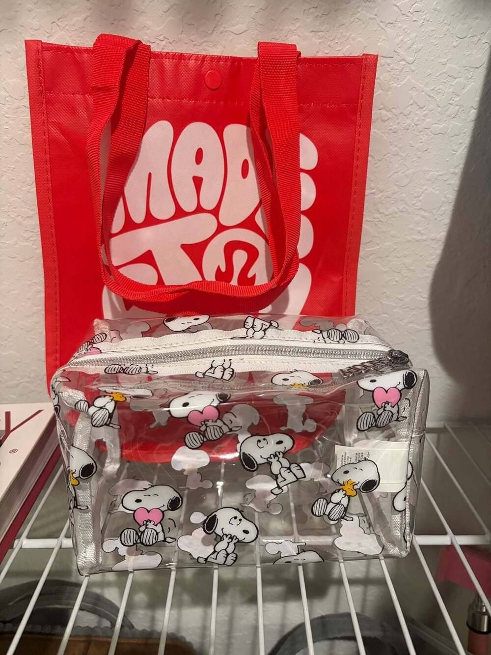 Peanuts Snoopy Clear Cosmetic Bag Bundle